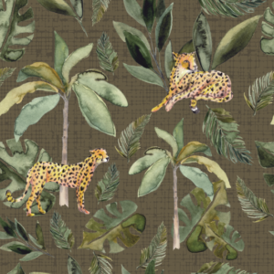 Cheetah Jungle Party Olive exclusive fabric