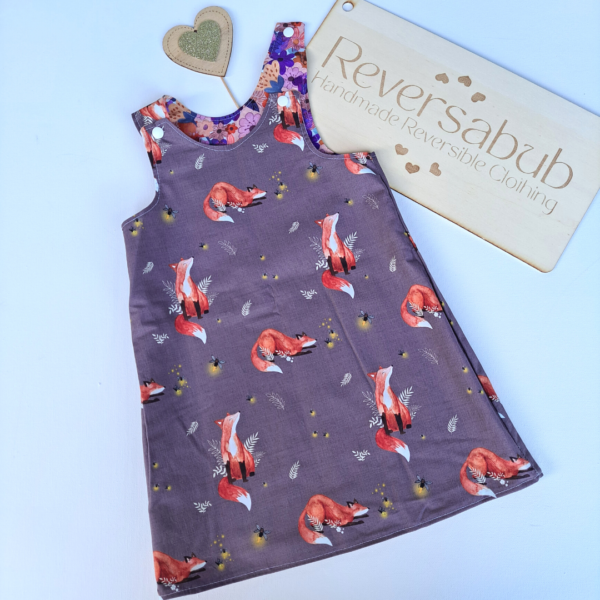 purple floral and foxy dress