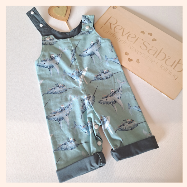 whale overalls