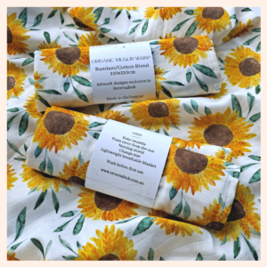 Muslin wrap sunflowers