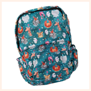 Toddler Backpack with Safari Animals Print